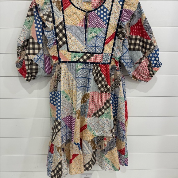 Hunter Bell Britton Dress, Patchwork Size Small - Picture 3 of 7
